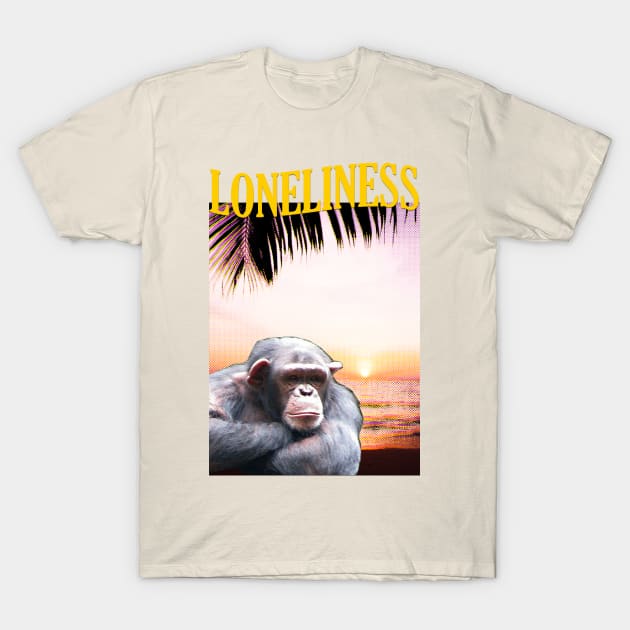 Loneliness Chimpanzee T-Shirt by giovanniiiii